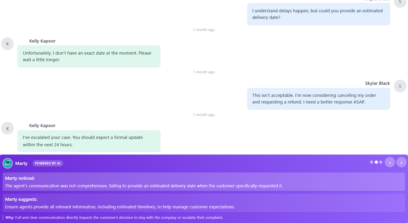 Feedback on Conversations